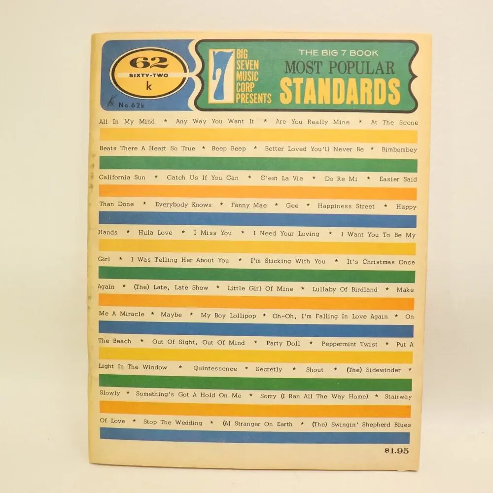 Big 7 Book Most Popular Standards Songbook 62 Sheet Music Songs Hansen Publish